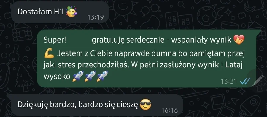 Screenshot of the original WhatsApp exchange, with the teacher recalling how stressful the year had been.